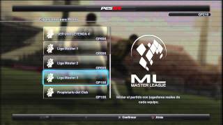 PES 2012 Tutorial como empezar Liga Master con jugadores reales Ps3 Xbox 360 y PC [upl. by Kameko586]