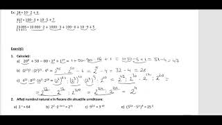 Recapitulare evaluare nationala matematica  Puteri Descompunere in baza 10 [upl. by Pelagi401]