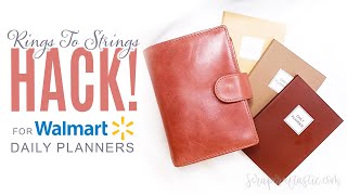 Walmart Daily Planner Easy DIY Pocket Rings to Travelers Notebook [upl. by Nissie142]