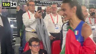 Europei atletica 2024 Nadia Battocletti oro nei 10 mila m in tribuna con il presidente Mattarella [upl. by Su]