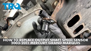 How to Replace Output Shaft Speed Sensor 20032011 Mercury Grand Marquis [upl. by Ahsetal]