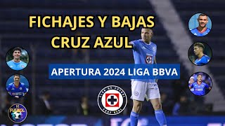 FICHAJES y BAJAS CRUZ AZUL  Apertura 2024 LIGA BBVA MX [upl. by Alexi]