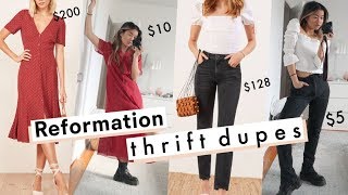 REFORMATION DUPES from the thrift store  200 vs 10 [upl. by Atiekram]