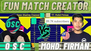 FUN MATCH BERSAMA mohdfirman3827 YOUTUBER MALAYSIA JUARA EFOOTBALL CELEBRITY MATCH EFOOTBALL MOBILE [upl. by Schouten]