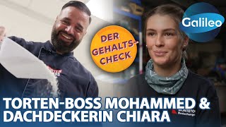 Was bleibt am Ende des Monats übrig GehaltsCheck mit Dachdeckerin Chiara amp TortenBoss Mohammed [upl. by Imuyam777]