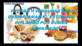 frutas y verduras para desinflamar el estomago estomago inflamado por comer demasiado [upl. by Ban564]