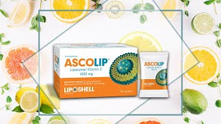 Vitamina C Lipozomala ASCOLIP 1000mg 30 plicuri LIPOSHELL [upl. by Yssirk]