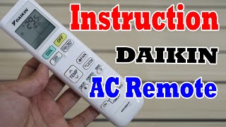 Daikin AC Remote Control Instructions [upl. by Ahkos704]