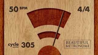 50 BPM 44 Wood Metronome HD [upl. by Lexy]