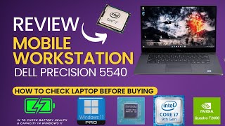 Dell Precision 5540 Mobile Workstation Review  Intel Core i7 9850H 9th Generation 32GB Ram 512gb [upl. by Garibald362]