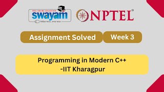 Programming in Modern C Week 3  NPTEL Answers  My Swayam  nptel nptel2024 myswayam [upl. by Gary]