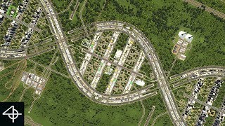 DNA City  Cities Skylines Geometric Layout in 8 Hours Timelapse Build [upl. by Aihsital805]