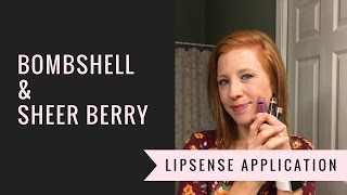 LipSense Application and Color Demo  Bombshell amp Sheer Berry  Lerch Life [upl. by Rosemare]