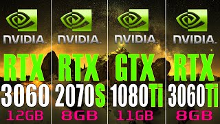 RTX 3060 vs RTX 2070 SUPER vs GTX 1080Ti vs RTX 3060Ti  PC GAMES TEST [upl. by Jaela]