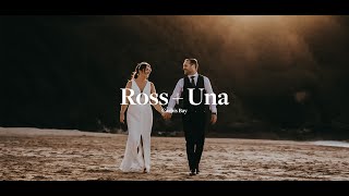 Ross  Una  Wedding Day Sunset on Carbis Bay beach  Wedding in Cornwall [upl. by Quin]