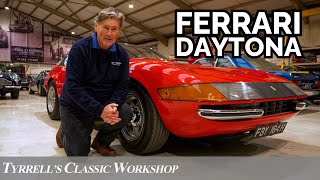 From Underneath to the Open Road Ferrari 365 GTB4 Daytona Experience  Tyrrells Classic Workshop [upl. by Ahsenav820]