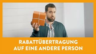 Schadenfreiheitsklasse übertragen  Rabattübertragung [upl. by Hsotnas]