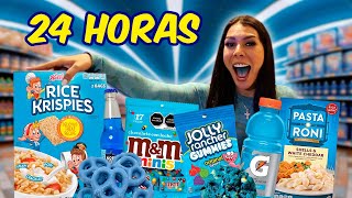 24 horas comiendo azul 🤯Cecia loaiza ✨ [upl. by Doerrer]