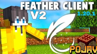 Feather Client V2 Koohi mc🤩Pojav Launcher 🥳Fps Boost Mods in Pojav launcher 1201 [upl. by Nerradal264]