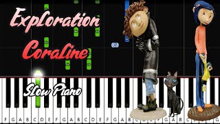 exploration from coraline  Piano tutorial [upl. by Odlaumor534]