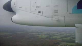 Landing at London Gatwick Airport Air Southwest Dash 8300 [upl. by Radford316]