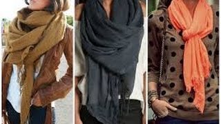 Como usar o como hacer nudos para Bufandas pashminasfulares 😱😍  10 MANERAS SIMPLES cachecol [upl. by Akinoj]