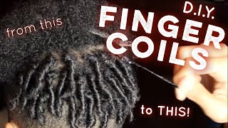 Finger Coils Tutorial HD  How To Twist Your Own Hair [upl. by Donavon]