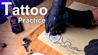 Tattoo Practice Session 3  Teaching myself to Tattoo Part 3 [upl. by Aihsetel]