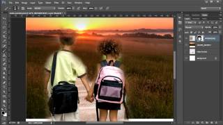 Photoshop Tutorial Using layer masks to remove parts of an image [upl. by Macy]