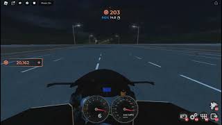 Hitting top speed on the H2r in Roblox Motorcycle Mayhem [upl. by Atnek819]