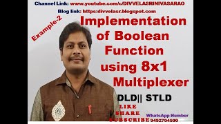 Implementation of Boolean Function using Multiplexers8x1  Boolean function using MUX  STLD [upl. by Marchelle929]