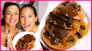 PANCAKE al CIOCCOLATO SANI e Proteici SENZA BURRO e SENZA LIEVITO  Carlitadolce Cucina [upl. by Leahcimdivad]