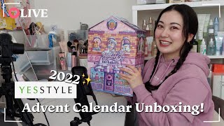 🔴 LIVE  unboxing YESSTYLE 2022 Advent Calendar [upl. by Neeluqcaj]