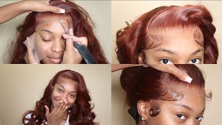 Reddish Brown Lace Melt Frontal Wig Install  Perfect For Fall Ft Julia Hair [upl. by Znieh976]