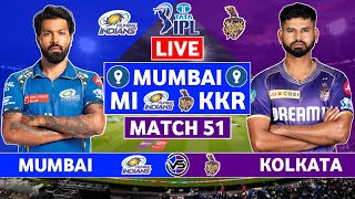 IPL 2024 Live Mumbai Indians v Kolkata Knight Riders Live  MI v KKR Live Commentary  Last 7 Overs [upl. by Ardried508]