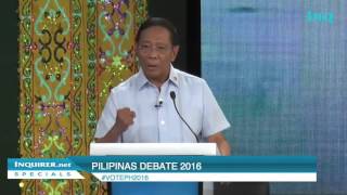 Pilipinas Debates 2016 Jejomar Binays opening statement [upl. by Seaton]