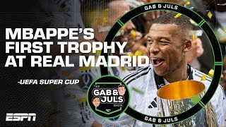 MBAPPE WINS HIS FIRST TROPHY WITH REAL MADRID against Atalanta for UEFAs Super Cup 🏆  ESPN FC [upl. by Norraa]