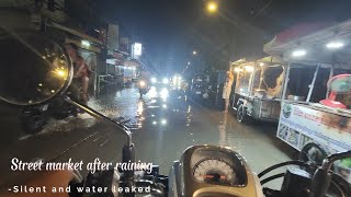 Street market after raining  Silent and water leaked [upl. by Ishmael]