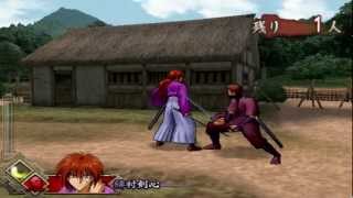 Lets Play Rurouni Kenshin EKR P2 2 Battles Long Scenes [upl. by Bourke]