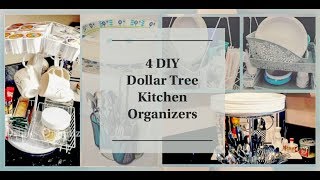 DIY DOLLAR TREE KITCHEN ORGANIZERS PAPER PLATES UTENSILS NAPKINS K CUPS TEA BAGS COFFEE [upl. by Aihcats]