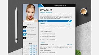 How to Design a Modern Resume Curriculum Vitae CV Template  Microsoft Publisher Tutorial [upl. by Janette786]