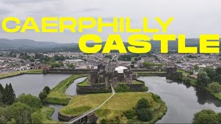 Aerial Odyssey Exploring Caerphilly Castle [upl. by Nylzzaj538]