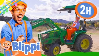 The Tractor Song  2 Hours of Blippi Fall Family Songs [upl. by Mariko]