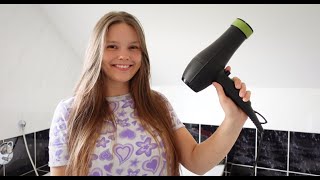 ASMR Blow Drying My Long Hair [upl. by Artemas]