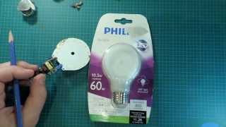 Philips Slim Style LED Light Bulb Review and Teardown Race to the Bottom [upl. by Brande637]