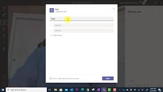 Microsoft Teams  Using the Polling tool [upl. by Tankoos]