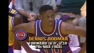 Dennis Rodman  Game 3 1989 Finals 12 pts 19 reb Makes All 6 Free Throws [upl. by Sylvester]