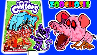 Making ZOOCHOSIS Monster Animals🦛🦒Game Book Smiling Critters  Picky Piggy ）DIY 동물원 paper Stories [upl. by Ttesil]