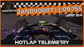 F1 24  ZANDVOORT  RB20  109755  TELEMETRY  G29 [upl. by Ardolino]