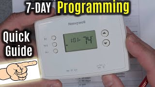 7 Day PROGRAMMING  Honeywell Home RTH2510 2410 2300 Thermostat  SET Temperature [upl. by Aissyla210]